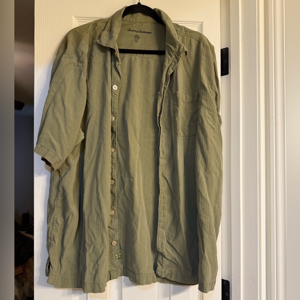 Tommy Bahama Olive Green Shirt Jacket XL